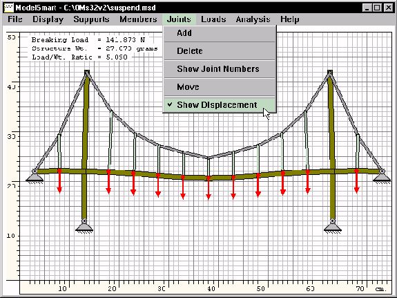 Suspension bridge design software